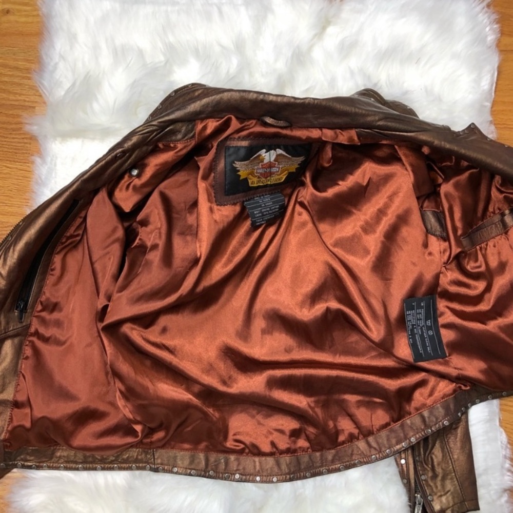 Harley Davidson Sexy Vixen Copper Leather Jacket - Picture 8 of 8